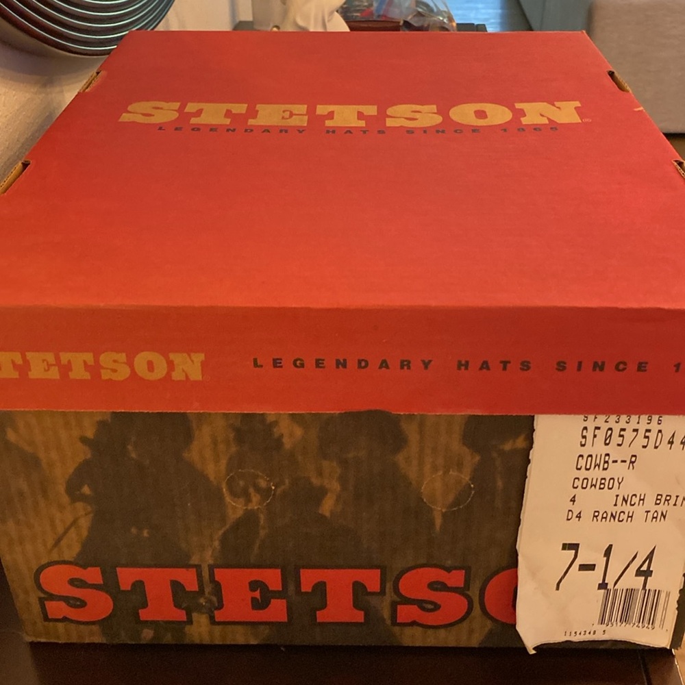 Vintage Stetson D4 Ranch Tan 4” Brim Cowboy Hat Size 7 1/4 MADE in USA PRICE… - Picture 12 of 16